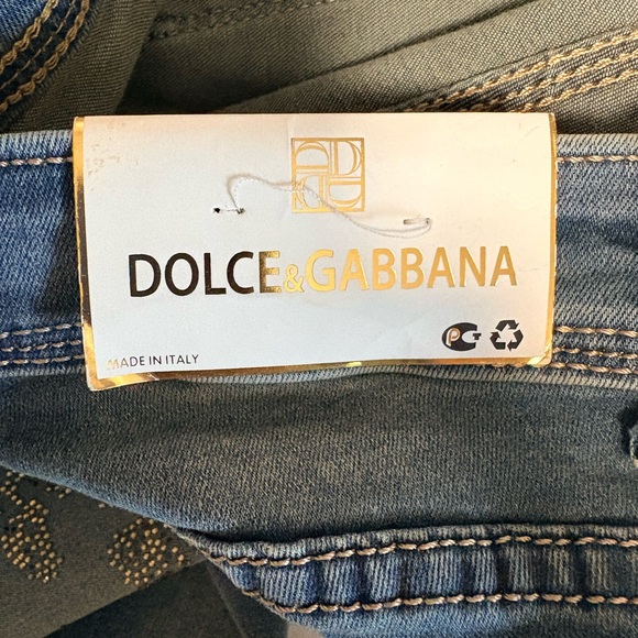 NWT Rare Vintage Dolce & Gabbana D&G SXY JL14 Embellished Denim Jeans. Size 36 - Picture 9 of 13